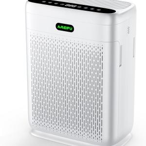 Air Purifiers for Home Large Room with Remote, Up to 3000 Sq Ft, H13 Hepa Double-Sided Air Filter Purifier with PM 2.5 Display Air Quality Sensor, Air Cleaner for Bedroom, Dust, Pets, Smoke, Pollon
