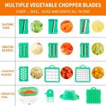 12-in-1 Vegetable Chopper ，Dicer，Professional 8 Bles vegetable chopper，Onion Chopper，Potato slicer，Cheese Grater，Home Essentials & Kitchen Ggets，Budget-Friendly