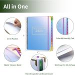 Planner -2026, Hardcover Weekly & Monthly Calendar Planner, January 2026 - December 2026, 6" x 8", Daily Agenda Book with Colorful Tabs, College Organizer Notebook, School & Work Supplies for Student