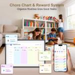 10.1 inch Wall Planner Digital Calendar & Chore Chart,Smart Touchscreen Interactive Display for Family Schedules,Hearth Display Digital Calendar, Digital Photo Frame Share Moments from Anywhere