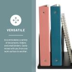 Safco Onyx Desk Organizer, 5 Tiered Vertical Compartments, Office and Classroom Mailbox , Paper and Mail Sorter, Steel Mesh, Black