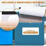 JoyCat 3 Ring Binder Clipboard with Storage,12.4"x10.2"Magnetic Clipboard Folder with 5 Expandable Folders,Refillable Lined Notep (11" x 8.5"),Ideal for School Office Nursing(Dark Blue)