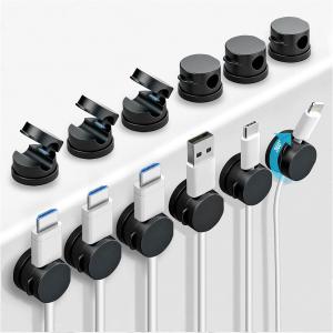 OneLeaf 12 Pack 360° Rotatable Spring Cable Clips[1s Lock], hesive Cord Holder for Nightstand, Phone Charger Cord Holder for Desk Home Office Car Game Station