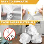 Small Trash Bags 4 Gallon Bathroom Garbage Bags - 100 Count, 4 Colors, Clear Unscented Plastic Mini Trash Bags for Kitchen, Waste Baskets, Office, Bedroom and Car - Bulk Little Garbage Can Liners