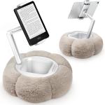 CreaDream Pumpkin Tablet Pillow Stand Holder for Kindle iP, justable Phone Pillow Stand for Lap Bed with Detachable Snack Bowl, Compatible with 4.7"-13" Tablet, iP, iPhone, Samsung Tabs, Kindle