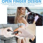 TIESOME 4 Pairs Sun Protection Summer Gloves, Fingerless Driving Sun Gloves Half Finger Touchscreen for ult Woman Hand Protection Driving Outdoor Touchscreen Mittens