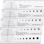 Geiserailie 4 Pcs Medical Ruler with Wound Measuring and Pupil Gauge Wound Measurement Tools for Nurses Wound Measuring Guide for Nurses Body Wound Care