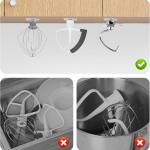 Sliding Mat for Kitchen aid 5-8 Qt Stand Mixer with 1Pc Cord Organizer and 3Pcs Attachment Holder for Kitchen Appliance Slider Counter, Moving Tray (5-8 Qt Bamboo and Attachment, Natural)