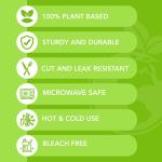 Biodegrable To Go Food Containers - Heavy Duty Disposable Clamshell Take Out Boxes with Lids. Designed for Restaurant Delivery or Home (6X6 Clamshell Container 100pck)