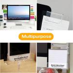 Monitor Memo Boards for Computer, Set of 2 (Left & Right) Multifunction Acrylic Screen Message Reminder P Side Panels Phone Holder - Utility Organizer for Office Desktop, Gift of 1 Pack Sticky Notes