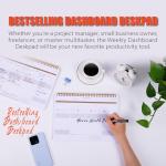 ZERONE CENTRE Productivity Weekly Planner - 54 Sheets Dashboard Spiral Deskp Has 6 Focus Areas to List Tasks for Goals, Projects, Clients, Acemic, or Shopping-Organize Your Daily Work Efficiently