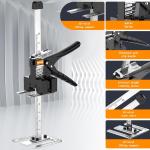 Labor-Saving Arm Jack Multifunctional Construction Jacks, Furniture Jacks， for Installing Windows and Doors, Lifting Furniture, Woodworking Tools, Wall Tile Positioning (Black, 15.7inches)