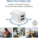 USB Wall Charger, Dual Port Cube Power apter Charger Plug Block Charging Box, Dual Port Wall Fast Charging apter, Compatible for i Phone 14 13 12 11 (USB-1)