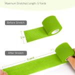 FriCARE Self hesive Bandage Wrap, Medical Tape in First Aid Kit, Cohesive Bandages for Wounds Sport Vet, 2 Inches X 5 Yards 6 Rolls, Rainbow