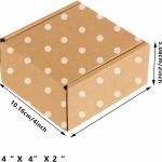 25 Pack Small Shipping Boxes - Corrugated Cardboard Mailers, Gift & Craft Packing, Jewelry Shipping (4" x 4" x 2")