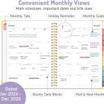 2026 Planner, Forvencer Calendar Planner Weekly and Monthly, Jan 2026-Dec 2026, 6" X 8", Hardcover Agenda Book, Daily Journal Organizer with Inner Pocket, Notebook for Office School, A5, Purple