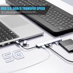 【Upgre】 USB C/USB Hub, BERLAT Aluminum 7 in 1 USB C & USB Hub with USB 3.0, USB 2.0 Ports for PC/Laptops/MacBook Pro/Air/iMac/iP and More Devices
