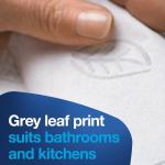 Tork Xpress Soft Multifold Hand Towel White with Grey Leaf Print, Absorbent, 189 Towels Per Pack, 16 Packs, Fits H2 Towel Dispensers