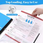 50 Pack Sheet Protectors for 3 Ring Binder - Clear Page Protectors & Plastic Sleeves for Paper 8.5x11 Inch, Binder Sleeves and Paper Protector Sheet for Document, Letter Size, Top Loing