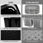 Tiawudi Portable Shower Cdy, Cdy Organizer with Handle, Plastic Shower Basket Hold Soap, Shampoo, Hair Supplies and Beauty Products, Cleaning Supplies Organizer for Home, Dorm, Shelf and Cabinet