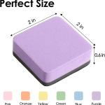 MaxGear Whiteboard Erasers, 24 Pack Magnetic Dry Erase Erasers for Classroom, Mini Whiteboard Cleaning Ps, Chalkboard Wiper Teacher Supplies for School, Office, Home, 6 Macaron Color Set, 2 x 2 Inch