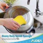 AIDEA Sponges Kitchen, 24 Pack Heavy Duty Dish Sponge, Cleaning Dish Scrubber Sponge for Home and Kitchen, Stink-Free Cleaning Supplies for Pots, Pans