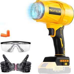 Electric Cordless Leaf Blower for Dewalt 20V Battery,125MPH Brushless Handheld Leaf Blowers Battery Powered,Turbo Jet Dust Air Blower for Patio Cleaning,Lawn Care(No Battery)