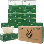 Unbleached Bamboo Facial Tissues - 12 Boxes of 100% Natural, Hypoallergenic, 134 Sheets per Box, FSC Certified, Eco - Friendly, Ultra - Soft & Gentle for Everyday Home and Office Use