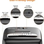 Basics Micro Cut Paper Shredder, CD, and Credit Card Shredder, 8 Sheet (New Model), Black