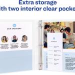 Avery Durable View 3 Ring Binders for Home, School Supplies, Office, or Organization Needs, 0.5" Slant Ring, 4 Pack White Binders (03362)