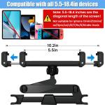najiaxiaowu Tablet Holder for Car,ip Herest Mount for 5.5-18.4 Inch ip/Phones Car Tablet Holder with 360°Rotating justable Trip Essentials,Black