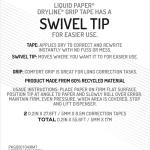 Paper Mate Liquid Paper DryLine Grip Correction Tape, Mess-Free, Recycled, 2 Count - Home, Office, Teacher Supplies, College Essentials