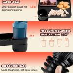 SEVEN SPARTA Car Seat Tray for Kids Toddler Travel with Soft Rubber Base, Rotatable and Removable Cup Holder Snack Tray for Food Color and Play for Family Ro Trip Essentials (1, Standard Base)