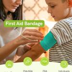 FriCARE Self hesive Bandage Wrap, Medical Tape in First Aid Kit, Cohesive Bandages for Wounds Sport Vet, 2 Inches X 5 Yards 6 Rolls, Rainbow