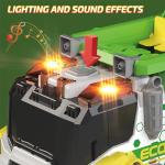 Trash Truck Toy with 4 Trash Bins | Front Lifting Frame for Garbage Disposal | Waste Management Garbage Truck Toys | Light & Sound Effects | Holiday and Birthday Gift for Boys & Girls