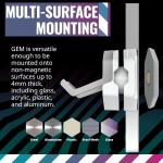 Cooler Master MasterAccessory GEM White Magnetized Multi-Surface Mounting Gaming Storage, Peripherals, Gameps, Hesets, VR Hesets, Mobile Phones, Rubberized Protective Arms (MCA-U000R-WPHK00)