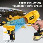 Electric Cordless Leaf Blower for Dewalt 20V Battery,125MPH Brushless Handheld Leaf Blowers Battery Powered,Turbo Jet Dust Air Blower for Patio Cleaning,Lawn Care(No Battery)