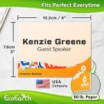 EcoEarth - Name Bge Inserts - 3x4 inches, 300 Cards, 50 Sheets - Customizable Blank Name Tag Refills for Bges - Printable Cardstock - Personalized ID Labels for Laser & Inkjet Printers