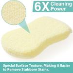 Sponges Kitchen Scrub Dish Sponge Scouring P, 12 Pack Cleaning Brush Scrubber Supplies for Soap, Dishwashing Dinnerware Sets Pan Pot Glass Dishwasher Sink Bathroom Towels Cloth Rags Holder