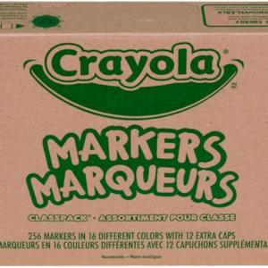 Crayola Bro Line Markers Classpack (256 Ct), Bulk Markers for Kids, Art Supplies for School, Classroom Must Haves, Preschool & Kindergarten Supplies