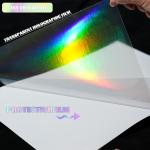 Transparent Holographic Overlay Lamination Vinyl A4 Size Self-hesive Laminate Waterproof Vinyl Sticker Paper, 20 Sheets 8.25 x 11.7 Inches