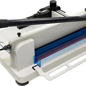 HFS(R) Heavy Duty Guillotine Paper Cutter 400 Sheet Capacity | Solid Steel Construction (A4-12'' Paper Cutter)