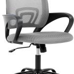BestOffice Office Chair Ergonomic Cheap Desk Chair Mesh Computer Chair Lumbar Support Modern Executive justable Stool Rolling Swivel Chair for Back Pain (Grey)