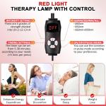 Red Light Therapy Lamp, Infrared Light Therapy Device with Stand, 660nm Red and 850nm Near Infrared Red Light Therapy for Body and Face Pain Relief Skin Care(Dual Lamps)