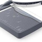 Firbon 12" Guillotine Paper Cutter, Heavy Duty 12-Sheet Capacity Trimmer for Cardstock, Photos, Scrapbooking, Office, Classroom, Studio (Gray)