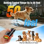 Dog Bark Deterrent Devices, 3X Anti Barking Device for Dogs Ultrasonic Dog Training, Up to 50FT Bark Control Dog Barking Silencer, Correct B Behavior Indoor Outdoor Portable Dog Barking Stopper