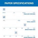 Hammermill Printer Paper, Premium Inkjet & Laser Paper 24 Lb, 8.5 x 11 - 1 Ream (500 Sheets) - 97 Bright, Me in the USA, 166140R