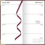 Letts of London Classic Slim Week to View Planner with Monthly Planners, 8.63-inch Length, Burgundy, Office and School Supplies
