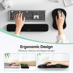 TECKNET Ergonomic Mouse P with Wrist Rest,Keyboard P and Mousep with Wrist Support,Massage Design Effectively Relieves Carpal Tunnel Syndrome Suitable for Computers and Laptops