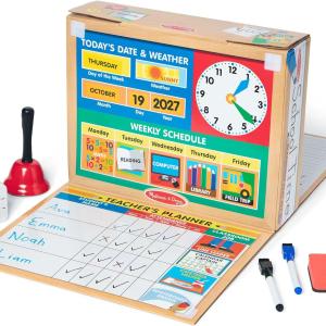 Melissa & Doug School Time! Classroom Play Set Game - Be Teacher or Student - FSC Certified